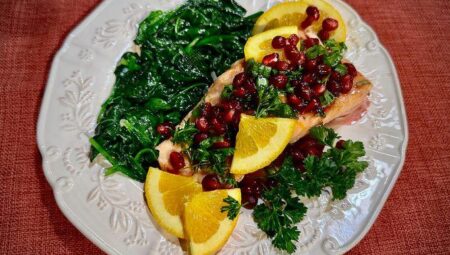 Pomegranate Glazed Salmon